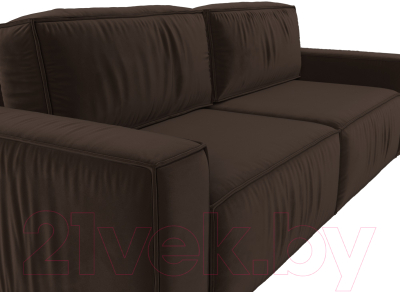 Диван Лига Диванов Прага Классик (микровельвет коричневый)