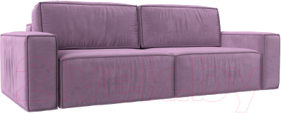 Диван Лига Диванов Прага Классик (микровельвет сиреневый) - фото
