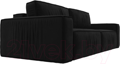 Диван Лига Диванов Прага Классик (микровельвет черный)