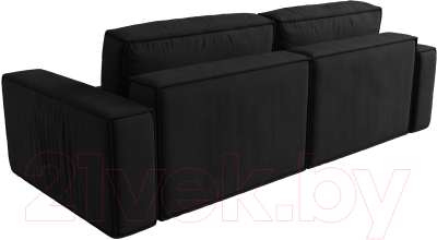 Диван Лига Диванов Прага Классик (микровельвет черный)