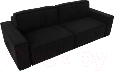 Диван Лига Диванов Прага Классик (микровельвет черный)