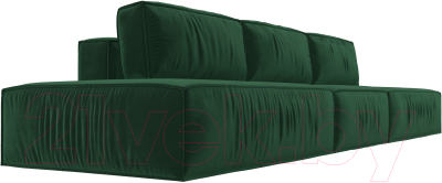 Диван Лига Диванов Прага Лофт Лонг (велюр зеленый)