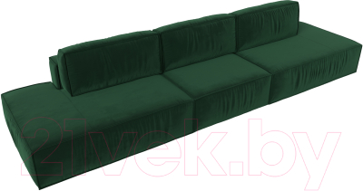 Диван Лига Диванов Прага Лофт Лонг (велюр зеленый)