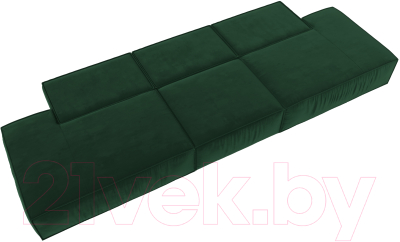 Диван Лига Диванов Прага Лофт Лонг (велюр зеленый)
