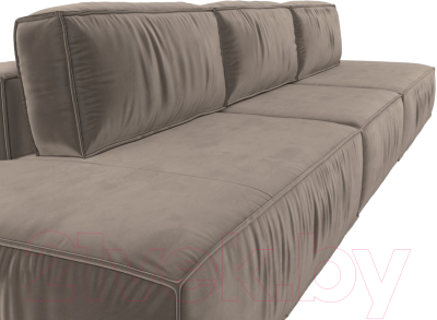 Диван Лига Диванов Прага Лофт Лонг (велюр коричневый)