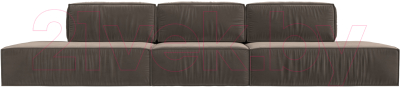 Диван Лига Диванов Прага Лофт Лонг (велюр коричневый)