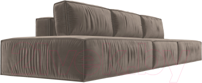 Диван Лига Диванов Прага Лофт Лонг (велюр коричневый)