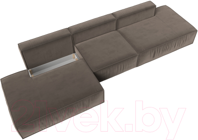 Диван Лига Диванов Прага Лофт Лонг (велюр коричневый)