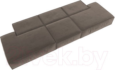 Диван Лига Диванов Прага Лофт Лонг (велюр коричневый)