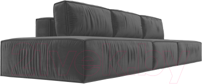 Диван Лига Диванов Прага Лофт Лонг (велюр серый)