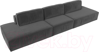 Диван Лига Диванов Прага Лофт Лонг (велюр серый)