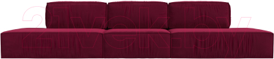 Диван Лига Диванов Прага Лофт Лонг (микровельвет бордовый)