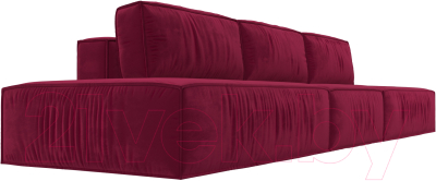 Диван Лига Диванов Прага Лофт Лонг (микровельвет бордовый)