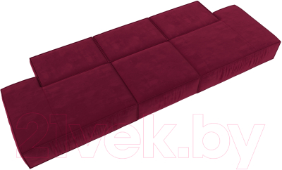 Диван Лига Диванов Прага Лофт Лонг (микровельвет бордовый)