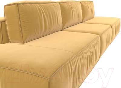 Диван Лига Диванов Прага Лофт Лонг (микровельвет желтый)