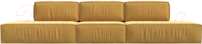 Диван Лига Диванов Прага Лофт Лонг (микровельвет желтый)