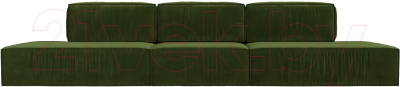 Диван Лига Диванов Прага Лофт Лонг (микровельвет зеленый)