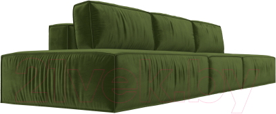 Диван Лига Диванов Прага Лофт Лонг (микровельвет зеленый)