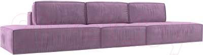 Диван Лига Диванов Прага Лофт Лонг (микровельвет сиреневый) - фото