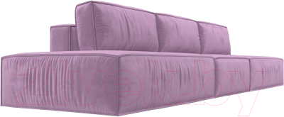Диван Лига Диванов Прага Лофт Лонг (микровельвет сиреневый)