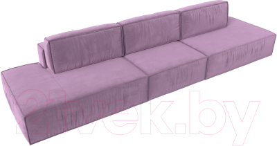 Диван Лига Диванов Прага Лофт Лонг (микровельвет сиреневый)
