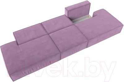 Диван Лига Диванов Прага Лофт Лонг (микровельвет сиреневый)