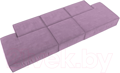 Диван Лига Диванов Прага Лофт Лонг (микровельвет сиреневый)
