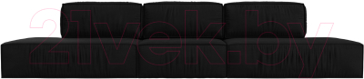 Диван Лига Диванов Прага Лофт Лонг (микровельвет черный)