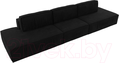 Диван Лига Диванов Прага Лофт Лонг (микровельвет черный)