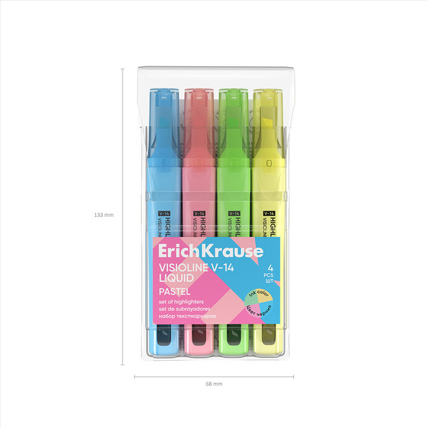 Текстовыделитель Erich Krause Liquid Visioline V-14 Pastel / 58360