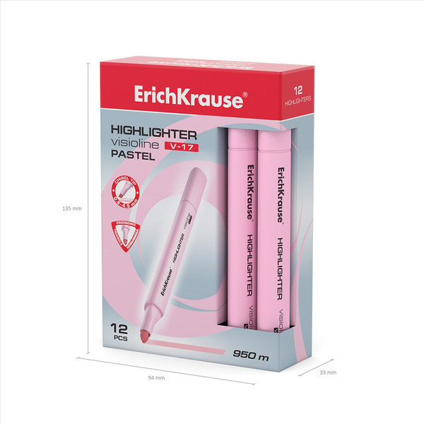 Текстовыделитель Erich Krause Visioline V-17 Pastel / 56021