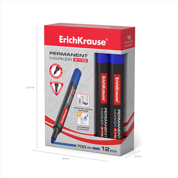 Маркер перманентный Erich Krause P-170 / 7276