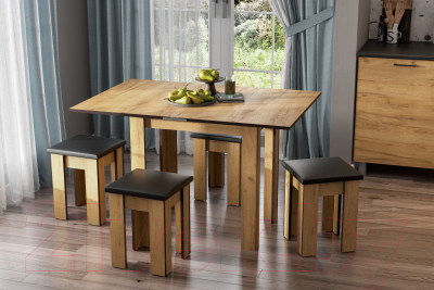 Обеденный стол NN мебель СО 3 раскладной (дуб золотой)