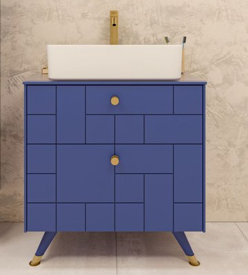 Тумба под умывальник LEVEL Олимпия 56 Four с двумя ящиками подвесная - фото