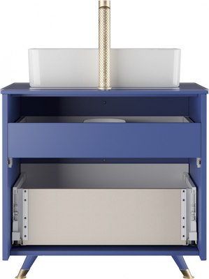 Тумба под умывальник LEVEL Олимпия 56 Four с двумя ящиками подвесная