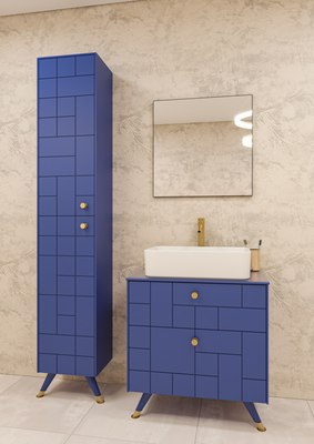 Тумба под умывальник LEVEL Олимпия 56 Four с двумя ящиками подвесная