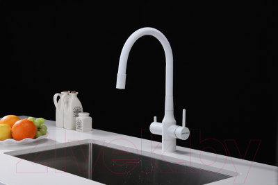 Смеситель Paulmark Salix Sa213419-431 (белый матовый)