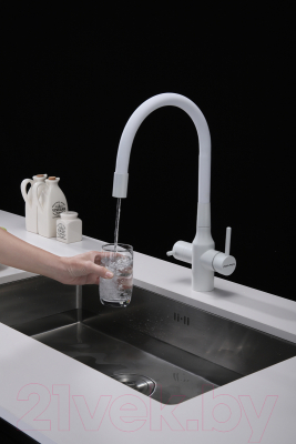 Смеситель Paulmark Salix Sa213419-431 (белый матовый)