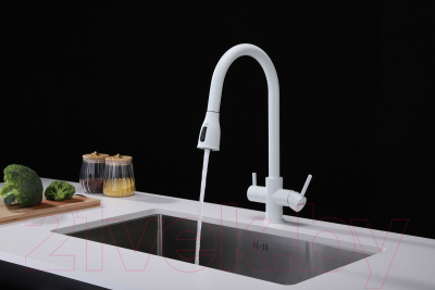 Смеситель Paulmark Lange La214212-431 (белый матовый)