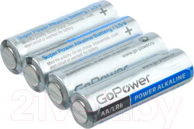 Комплект батареек GoPower Super Power Alkaline LR6/AA / 00-00017748