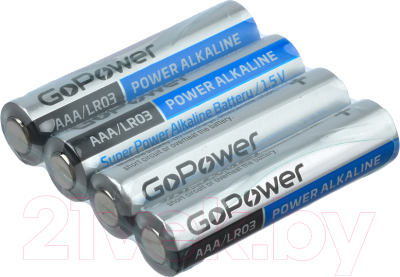 Комплект батареек GoPower Super Power Alkaline LR03/AAA / 00-00017749