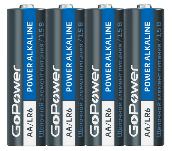Комплект батареек GoPower Super Power Alkaline AA/LR6 / 00-00015601