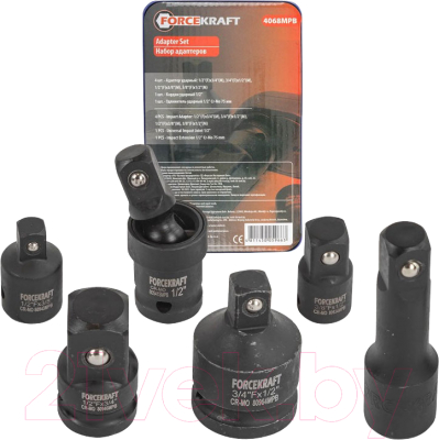 Набор адаптеров слесарных ForceKraft FK-4068MPB - фото