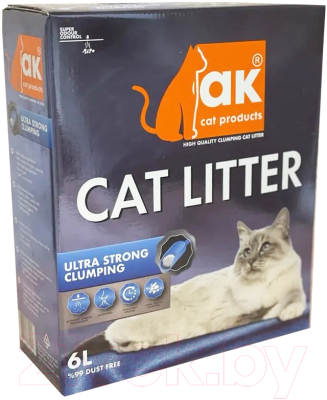 Наполнитель для туалета AK Cat Ultra Strong Clumping без запаха