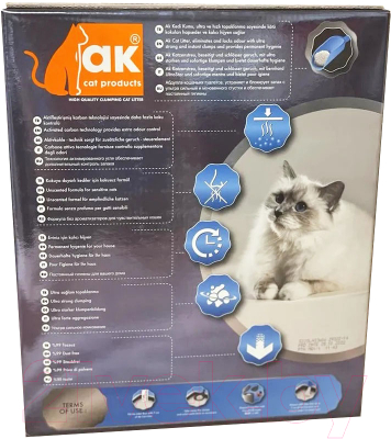 Наполнитель для туалета AK Cat Ultra Strong Clumping без запаха