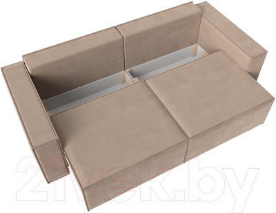 Диван Лига Диванов Куба (велюр бежевый)