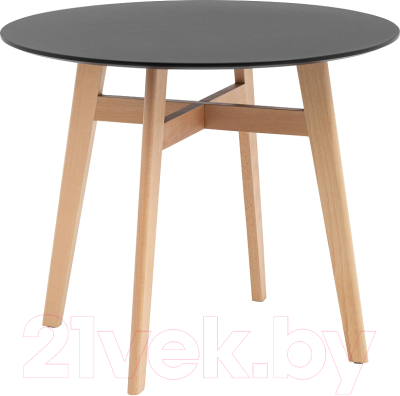 Обеденный стол Stool Group Target Circle 90x90 / Z-220 (черный) - фото