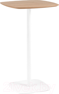 Барный стол Stool Group Form 60x60 / T-005H (светлое дерево/белый) - фото