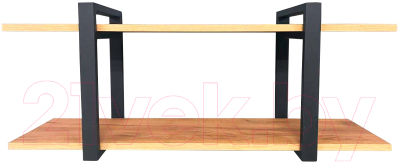 Полка Millwood Настенная 100x30x40 (дуб золотой Craft/металл черный)