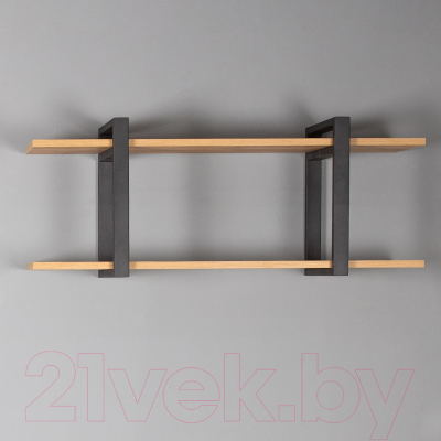 Полка Millwood Настенная 100x30x40 (дуб золотой Craft/металл черный)